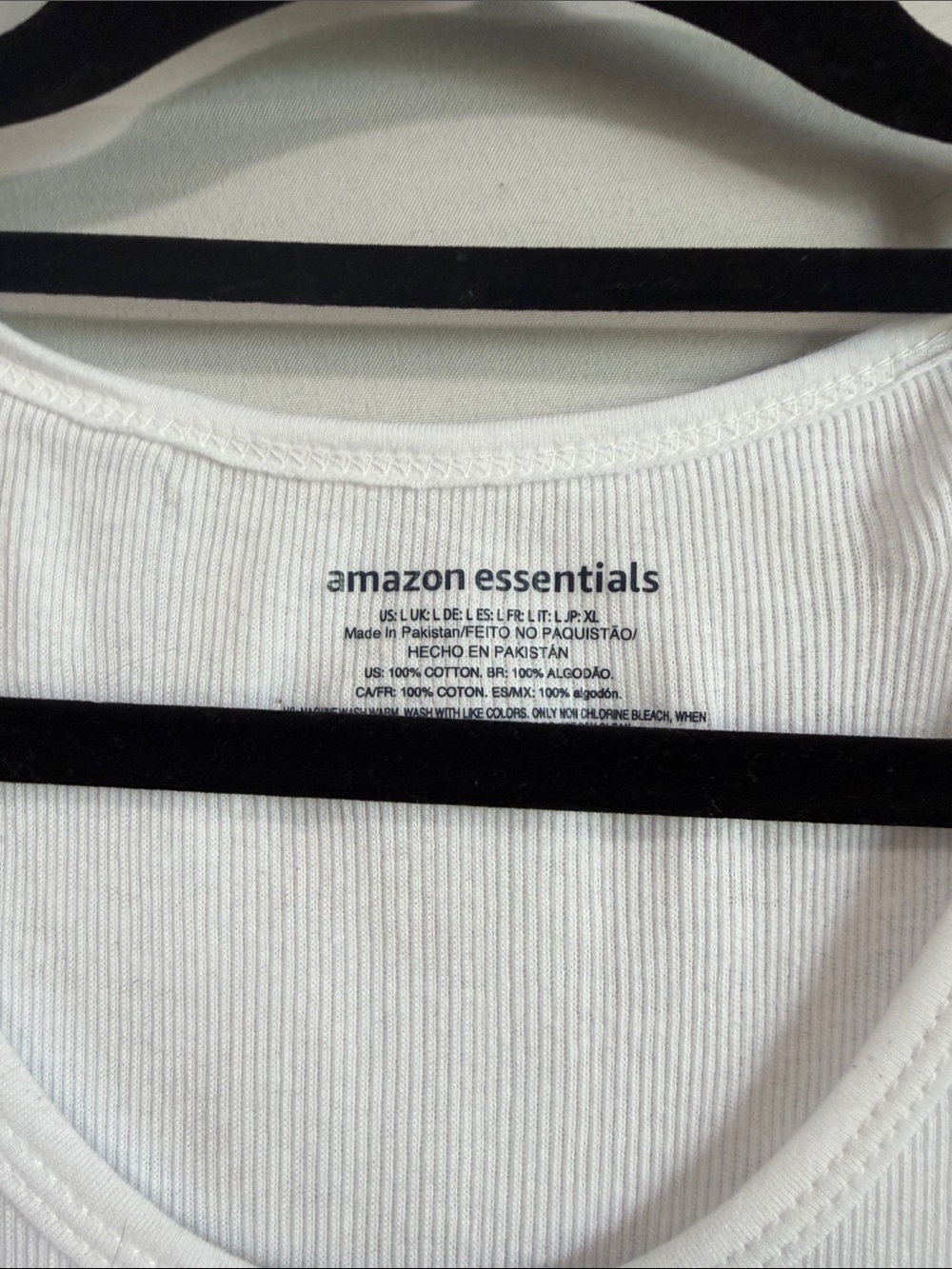 Amazon Essentials Men’s White Ribbed Tank Top - Picture 2 of 3